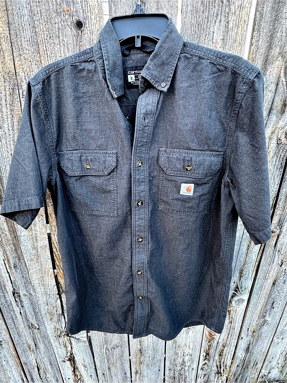 Carhartt Fort Loose Fit Short Sleeve Shirt Gray Small